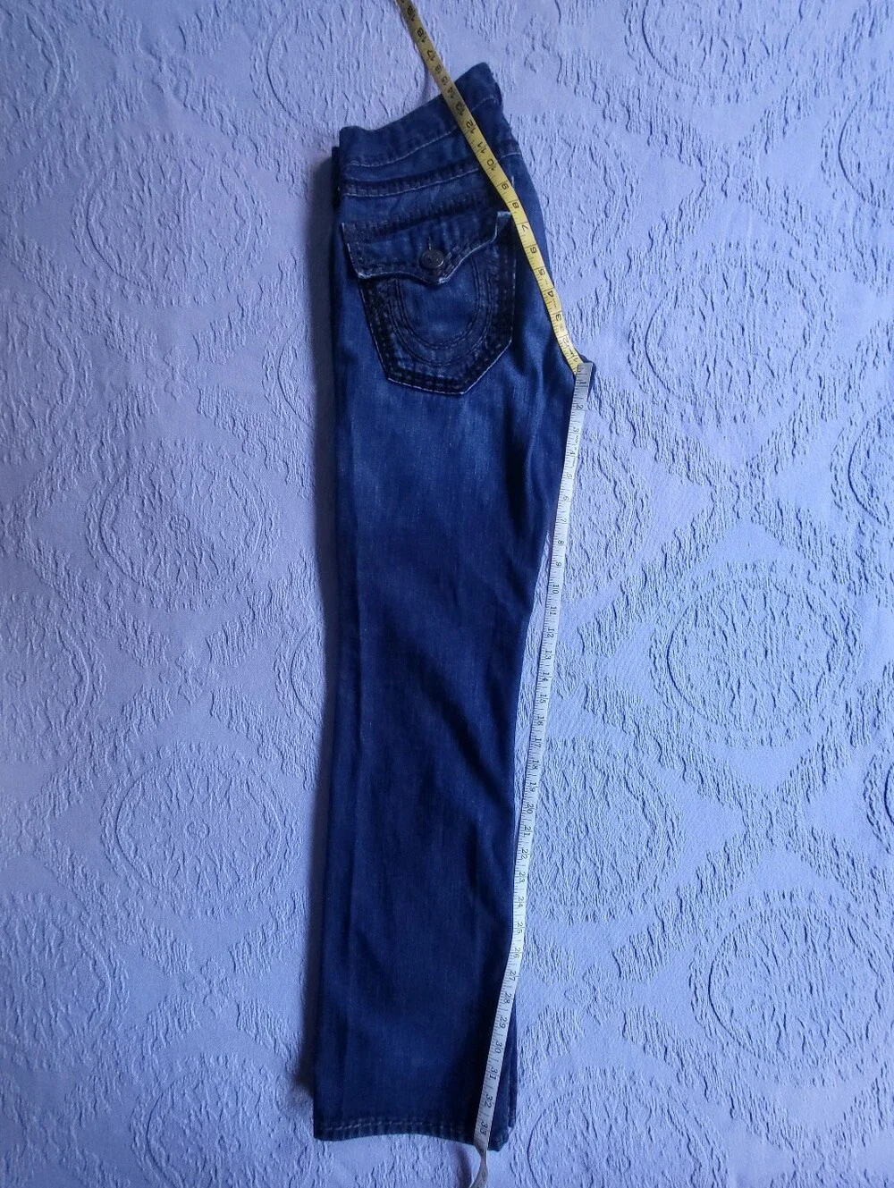 True Religion Men’s Jeans 32 Made in USA Dark Wash Horseshoe Flap Pocket